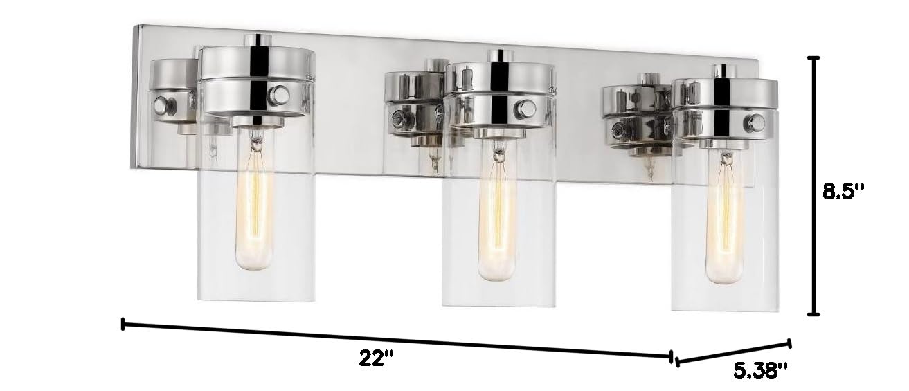 Nuvo Lighting Intersection 3-Light Bathroom Vanity in Burnished Brass - Perfect for Modern Bathrooms, Powder Rooms & Home Decor