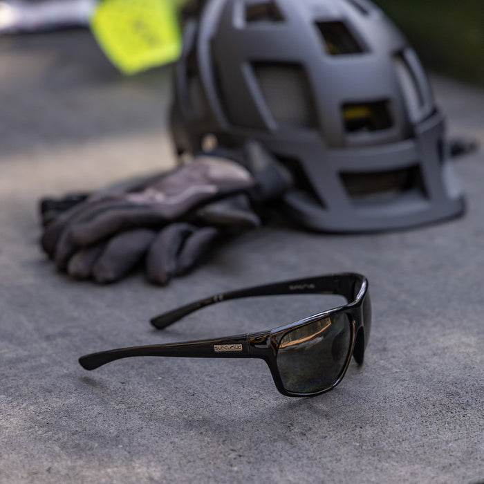 Boone Sunglasses - Black Frame with Polarized Gray Lenses for Men & Women - Perfect for Driving, Fishing, and Outdoor Activities