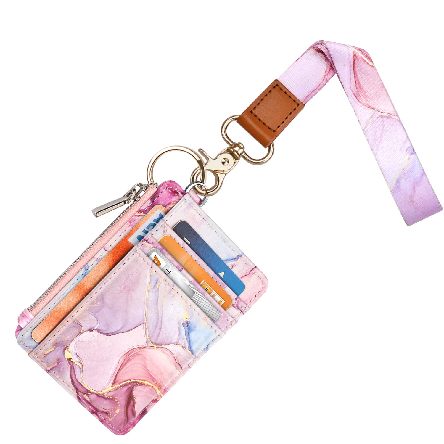 Cute Wrist Lanyard for Women with ID Holder & Card Slots - Perfect for Work & Travel