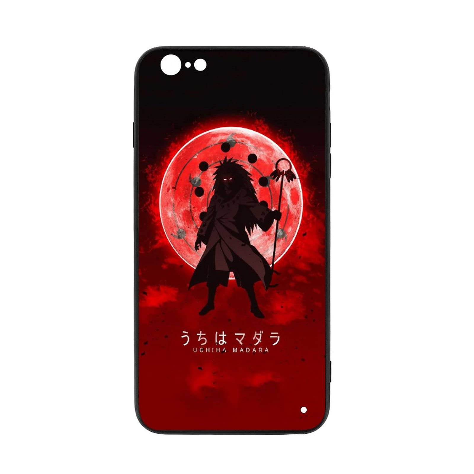 Premium Shockproof iPhone 6 Plus/6S Plus Case with Tempered Glass & Anime Madara Design - Anti-Scratch Protection for Daily Use, Travel & Outdoor Activities