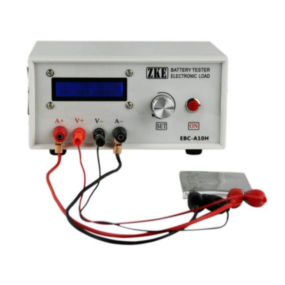 EBC-A10H LCD Battery Tester - 110V AC Electronic Load for Lithium & Lead-Acid Batteries | Capacity, Charge & Discharge Testing | USA Stock | Perfect for Home, Workshop & Automotive Battery Maintenance