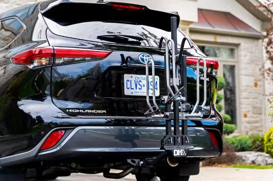 DK2 BCR590 2-Bike Hitch Mount Bike Rack - Heavy Duty Bicycle Carrier for Cars, SUVs & Trucks - Perfect for Road Trips, Camping & Outdoor Adventures