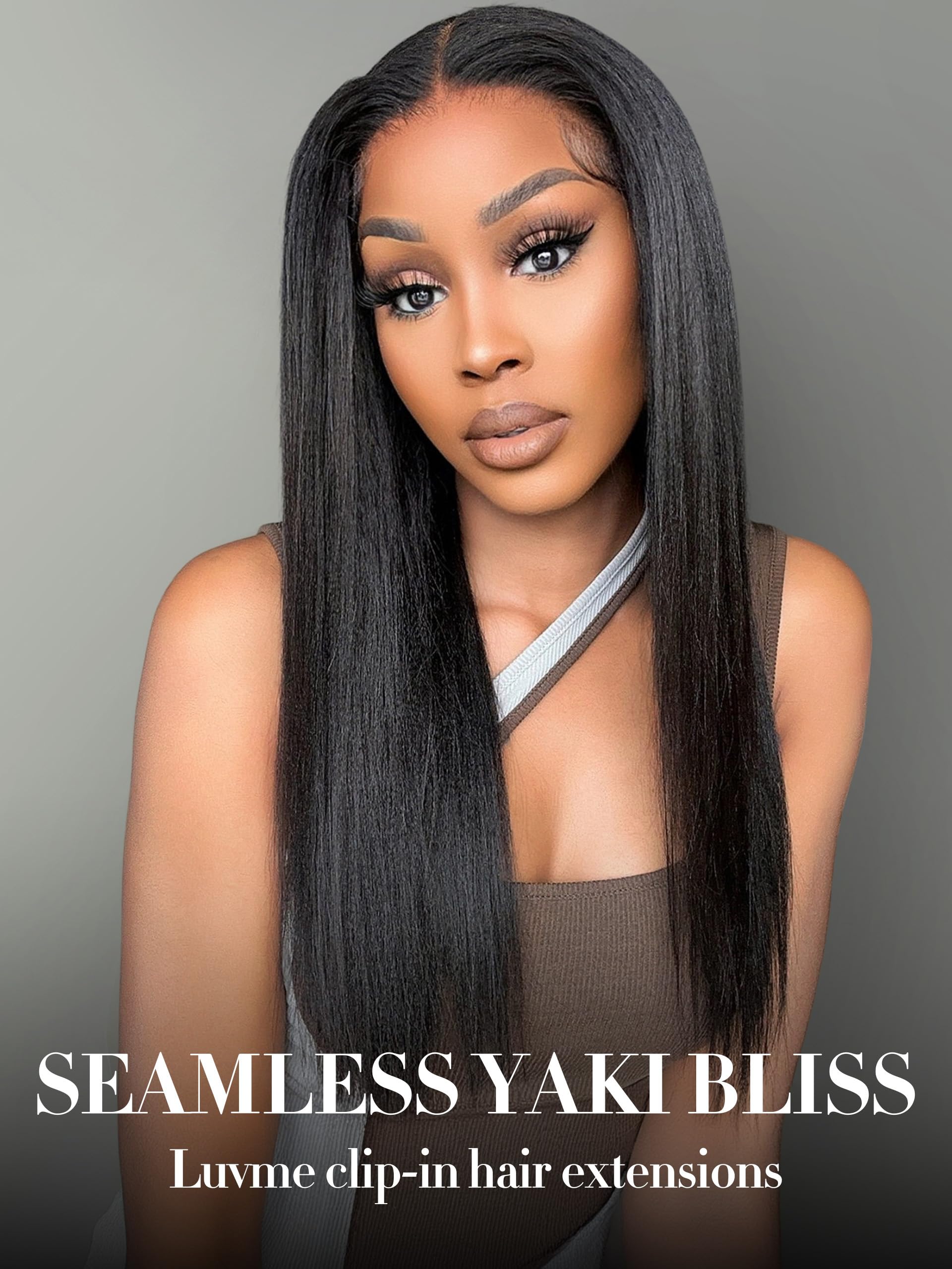 Clip in Hair Extensions for Women - 18 Inch Yaki Straight Human Hair Weft (9pcs, 135g, Natural Black) - Perfect for Daily Styling, Volume Boost & Special Occasions