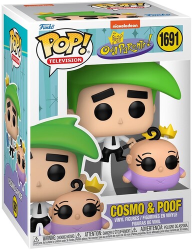 Funko POP! Fairly OddParents Cosmo & Poof Vinyl Figure #1691 - Collectible Toy for Fans, Perfect for Display in Home, Office, or as a Gift for Animation Lovers