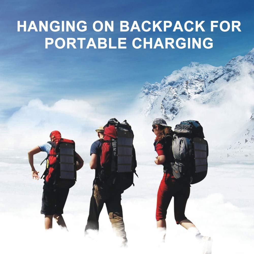 EXCLUZO Portable Solar Charger - 100W Foldable Solar Panel with USB Ports for Camping, Hiking & Outdoor Activities - Compatible with iPhone, Android Phones, Tablets & Cameras - Perfect for Emergency Power, RV Trips & Off-Grid Adventures