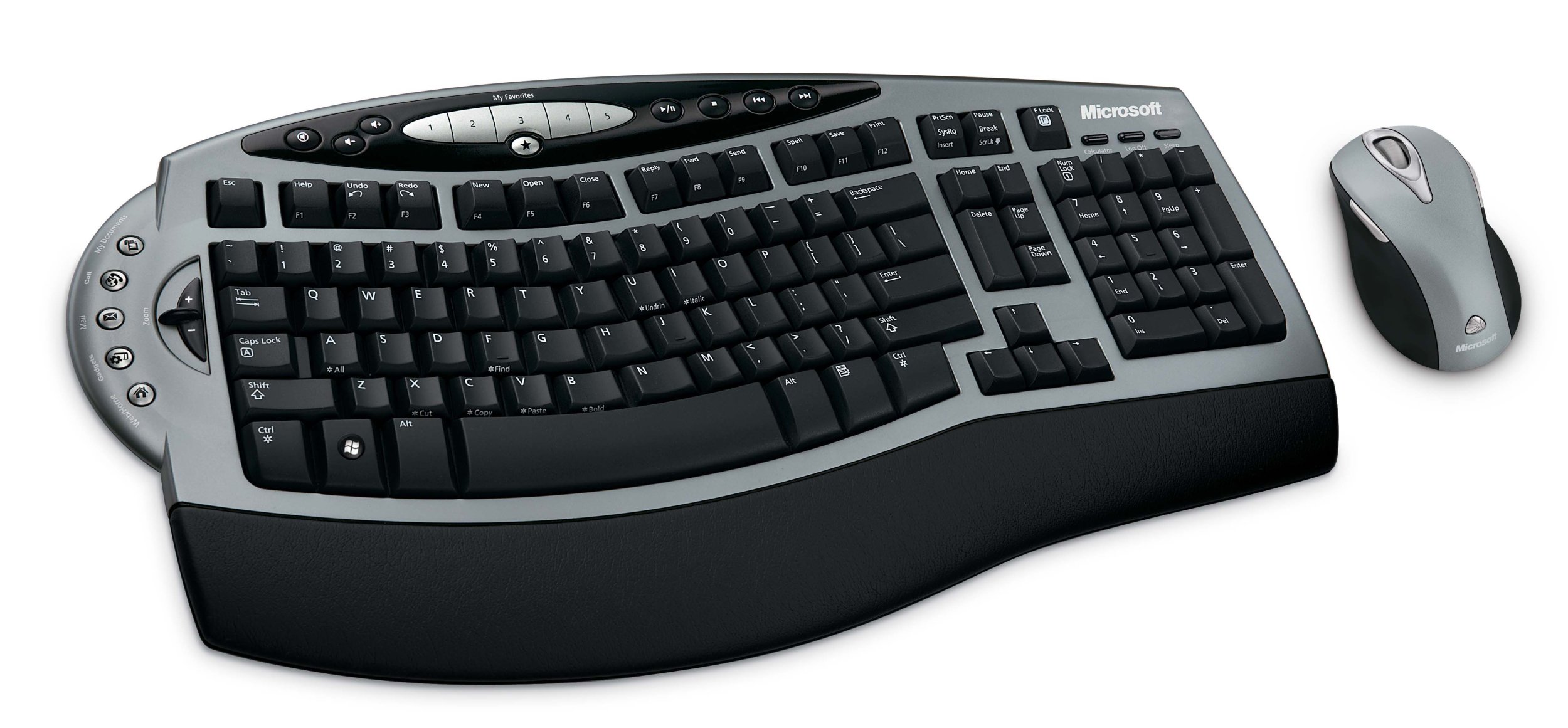 Microsoft Wireless Laser Desktop 4000 - Ergonomic Keyboard & Mouse Combo for PC, Laptop | Fast Typing, Precise Tracking | Ideal for Office, Gaming & Home Use