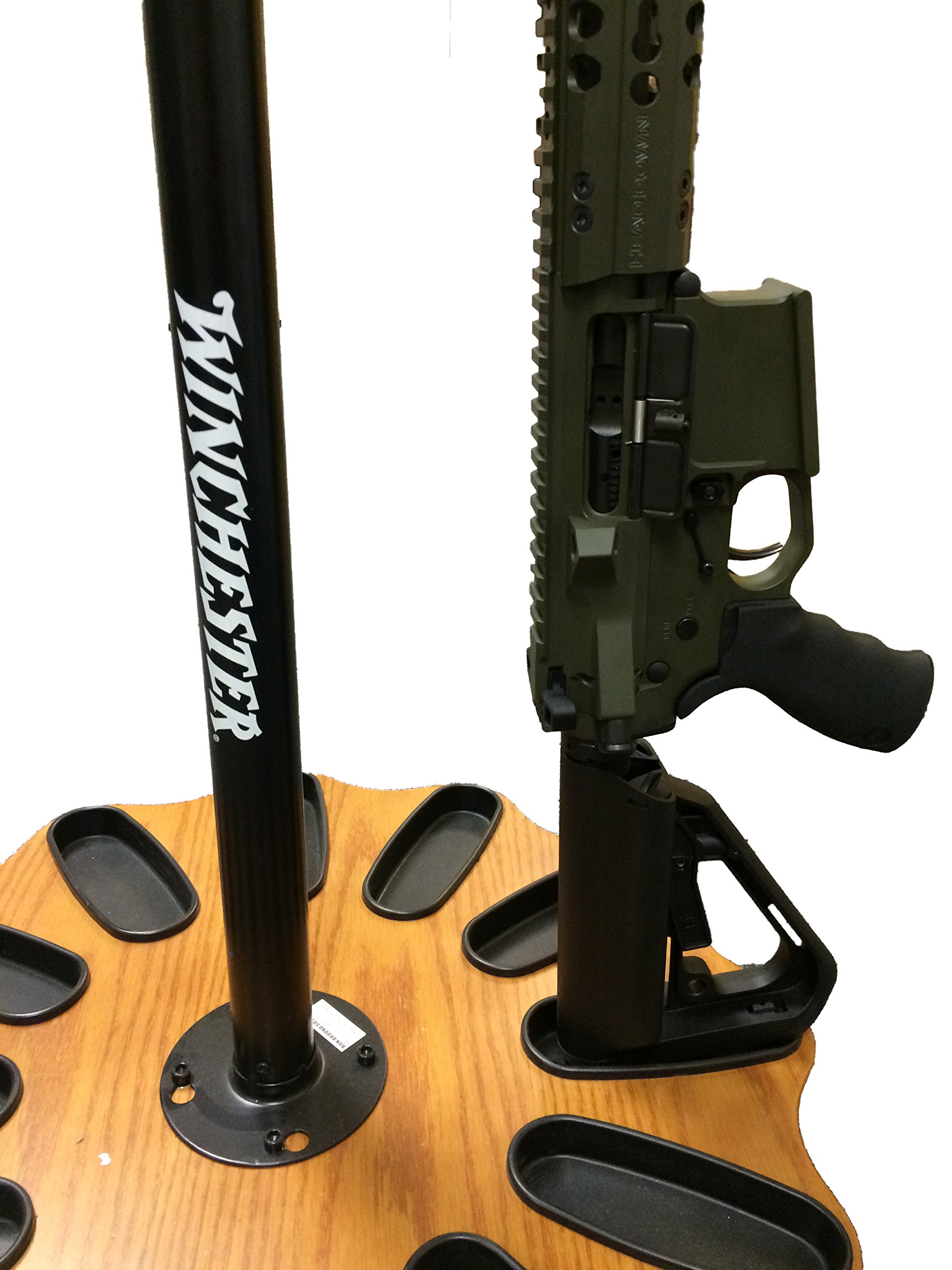 Winchester RASW003 Spinning Rotating 12-Gun Rack - Shotgun & Rifle Storage Organizer | Durable Gun Accessories for Home, Office & Hunting Cabin Security