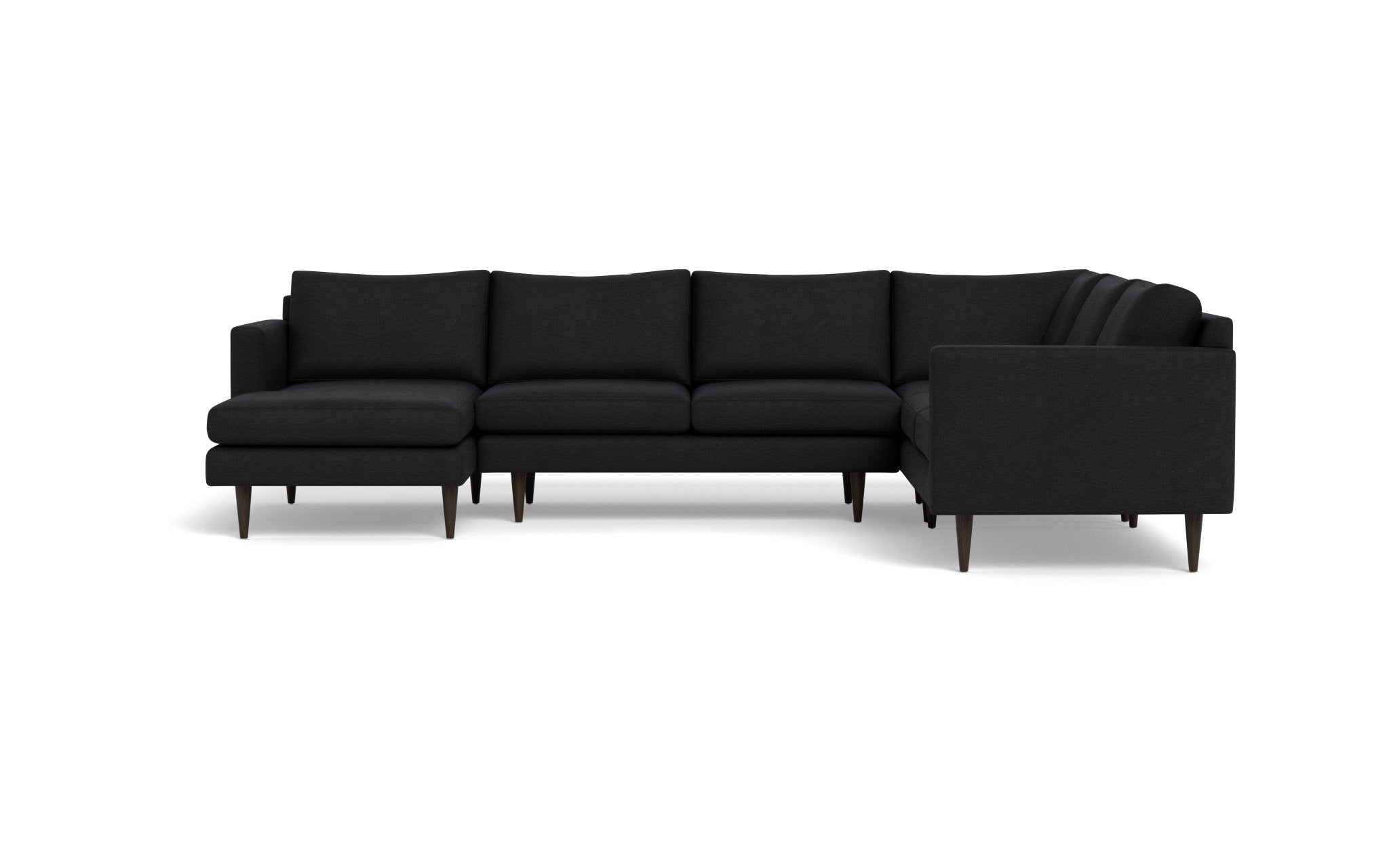 Wallace 131 Modern Untufted Corner Sectional Sofa with Left Chaise - Contemporary Living Room Furniture for Small Spaces & Apartments
