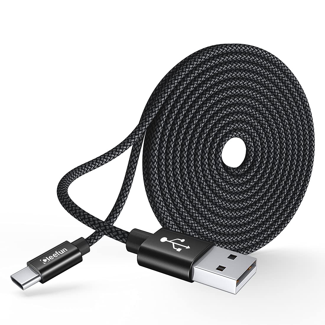 **CLEEFUN 5M USB C to USB C Cable & USB A to USB C Cable - Fast Charging & Data Sync for PS5 Controller, Galaxy S25/S24/S23/S20/S10 Plus, A15/A25/A35/A55/A14, Xbox Series X/S - Durable Nylon Braided for Gaming & Mobile Charging**