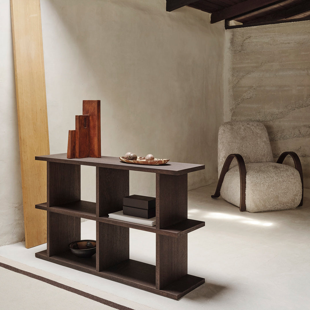Ferm Living Kona Bookcase - Modern Scandinavian Wooden Bookshelf for Home & Office Storage | Perfect for Living Room, Bedroom, or Study Organization