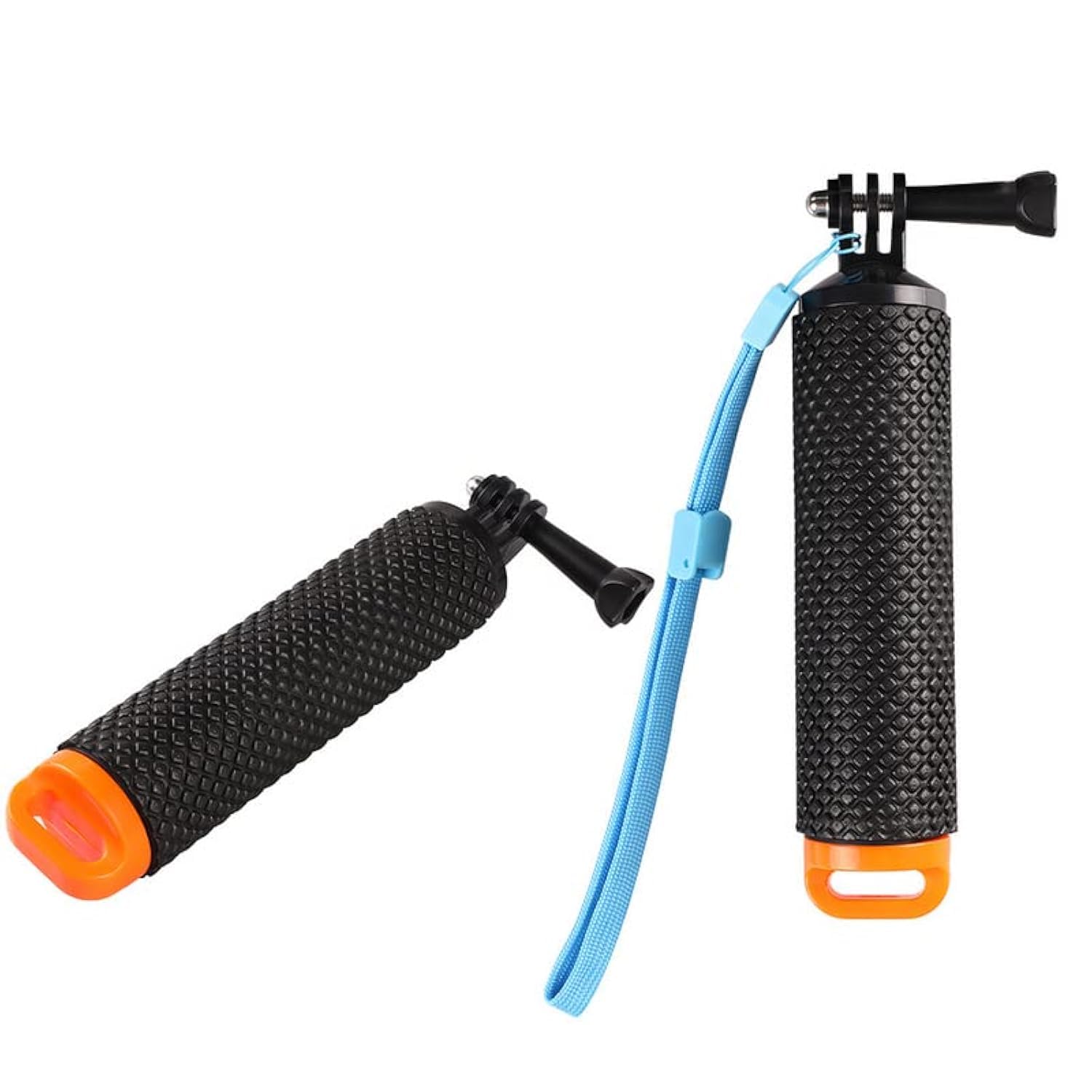 Waterproof Floating Hand Grip Selfie Stick with Monopod Handle - Compatible with GoPro Hero 10/9/8/7, Session, Fusion, Max, AKASO, SJCAM & DJI Osmo Action Cameras - Perfect for Water Sports, Vlogging & Outdoor Adventures (Orange)
