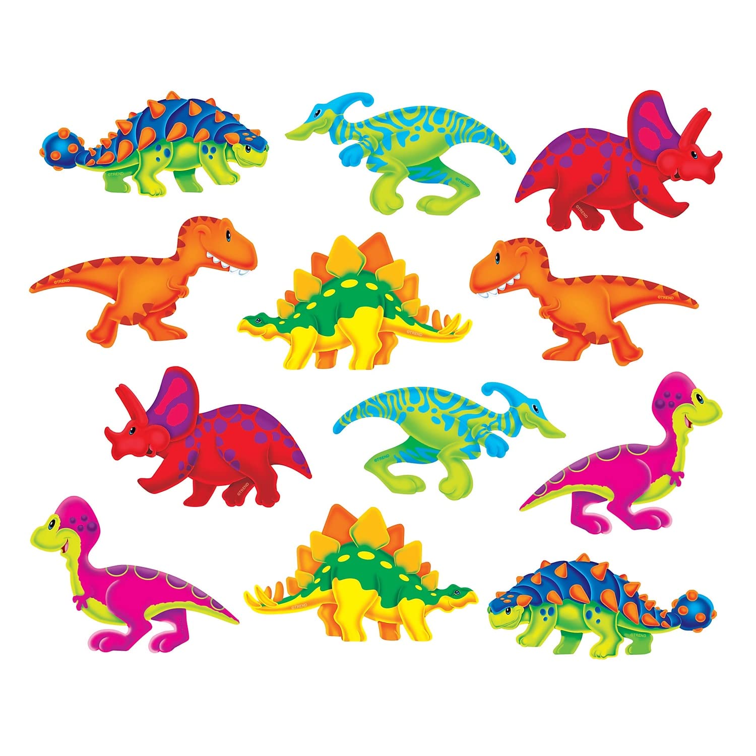 Dino-Mite Pals Mini Accents Variety Pack - 36 Count | Trend Enterprises | Fun Classroom Decorations & Kids Party Supplies for Bulletin Boards, Scrapbooking & School Projects