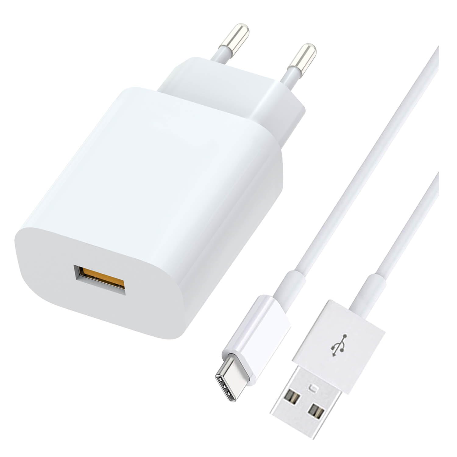 Fast Charging USB C Charger & 1.5M Cable for Samsung Galaxy A15/A55/A05S/A34/A35/A25/A14/A23/A32/A04S/A12/A13/A21S/A20e/A41/A42/A54 - Quick Charge Adapter with Type C Cord for Home, Office & Travel