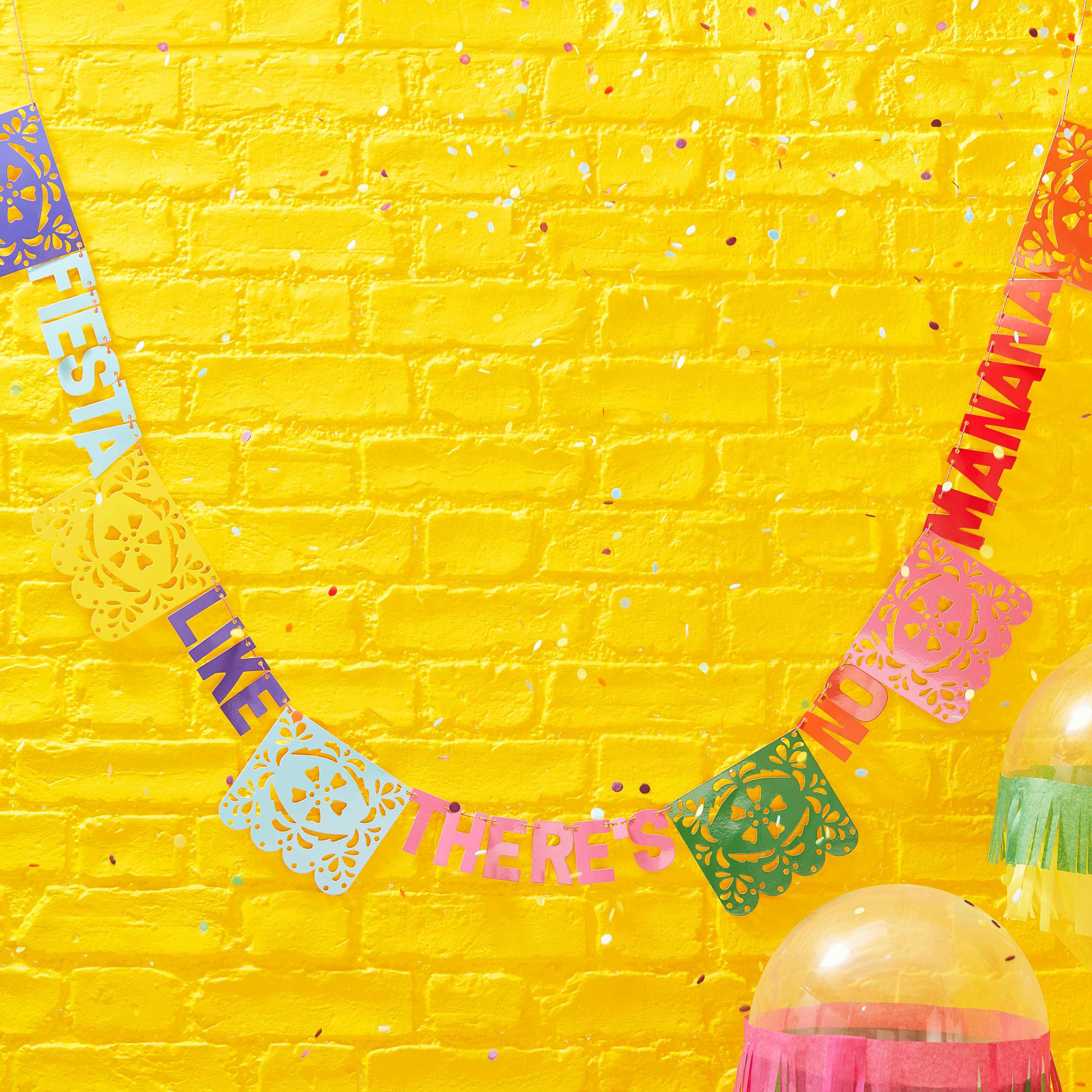Vibrant Fiesta Flag Paper Party Bunting by Ginger Ray - Perfect for Cinco de Mayo, Birthday Parties & Mexican Themed Decorations
