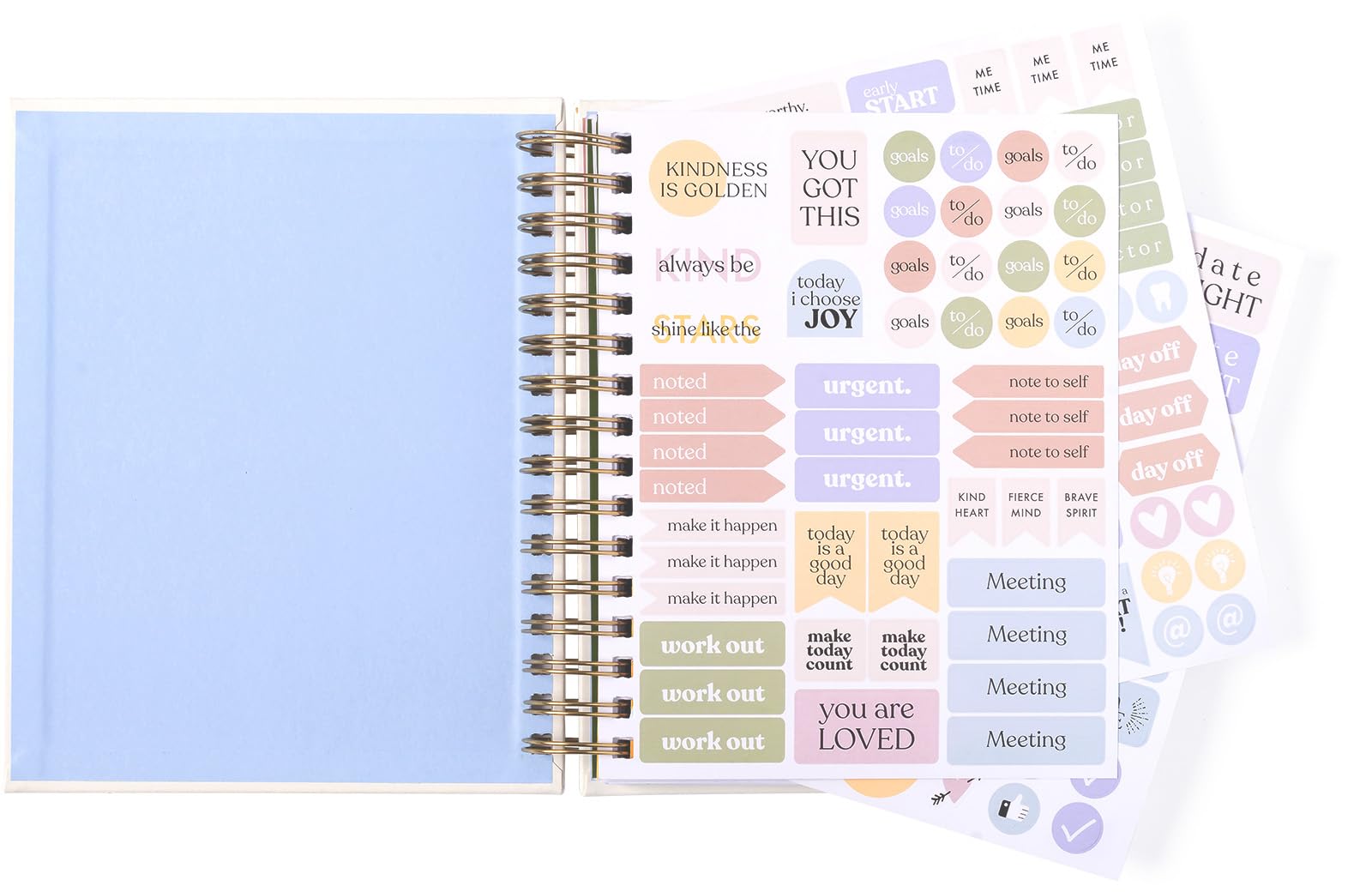 Eccolo Spiral Agenda Planner 2024-2025 - 18 Month Weekly & Monthly Planner with Stickers, Color Graphics & Inspirational Quotes | Bumble Bee Design | 7.75