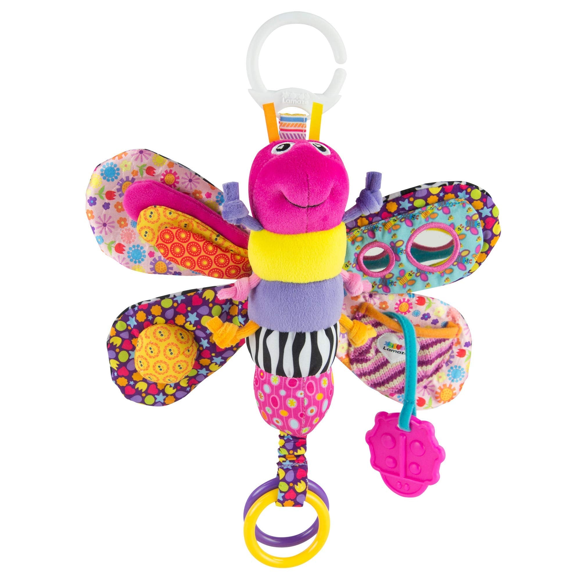 Lamaze Clip-On Car Seat & Stroller Toy - Fifi the Firefly | Baby Sensory Developmental Toy for Infants & Toddlers | Perfect for Travel, Stroller Rides & Playtime