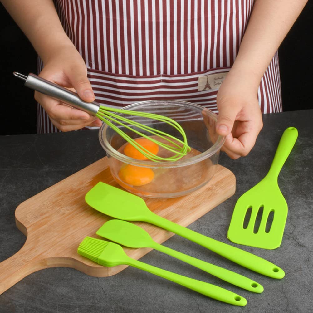 DOITOOL 5-Piece Non-Stick Silicone Kitchen Utensil Set - Baking Spatula, Rubber Cookware Tools, Mini Scraper for Cake, Pizza & Cooking - Perfect for Home Bakers & Professional Chefs