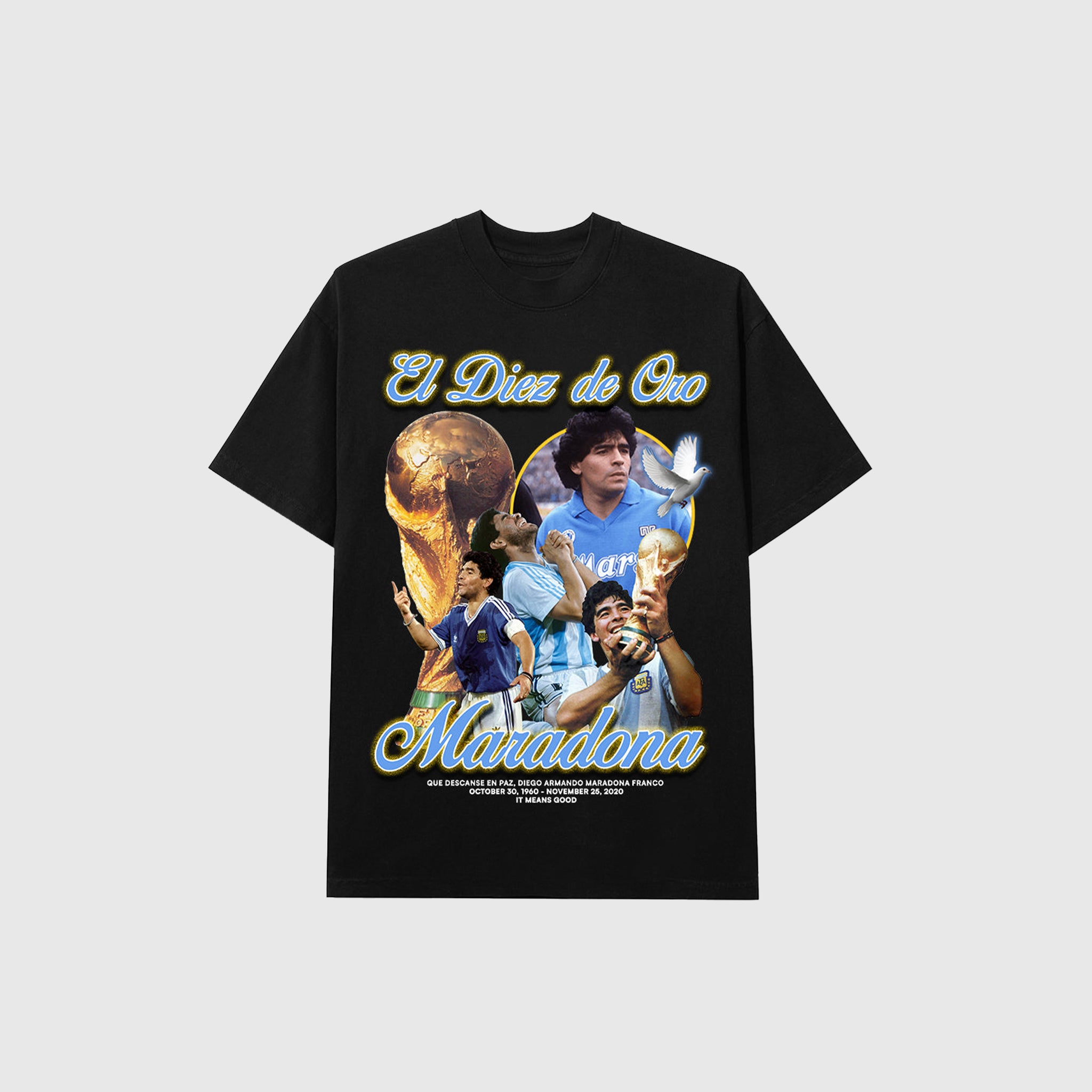 Diego Maradona Short Sleeve T-Shirt - Vintage Soccer Jersey for Men - Perfect for Football Fans & Casual Wear