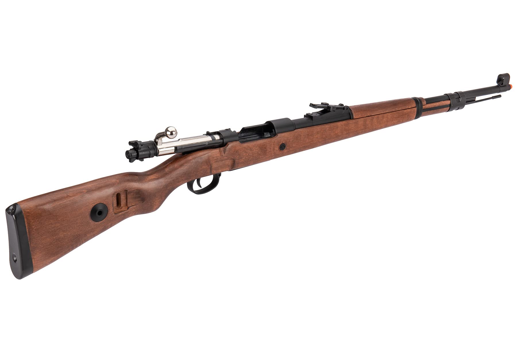 WWII German Kar 98K Airsoft Rifle - Real Wood Stock & Metal Bolt Action - Realistic Replica for Military Enthusiasts & Collectors - Perfect for WWII Reenactments, Airsoft Battles & Display Collections