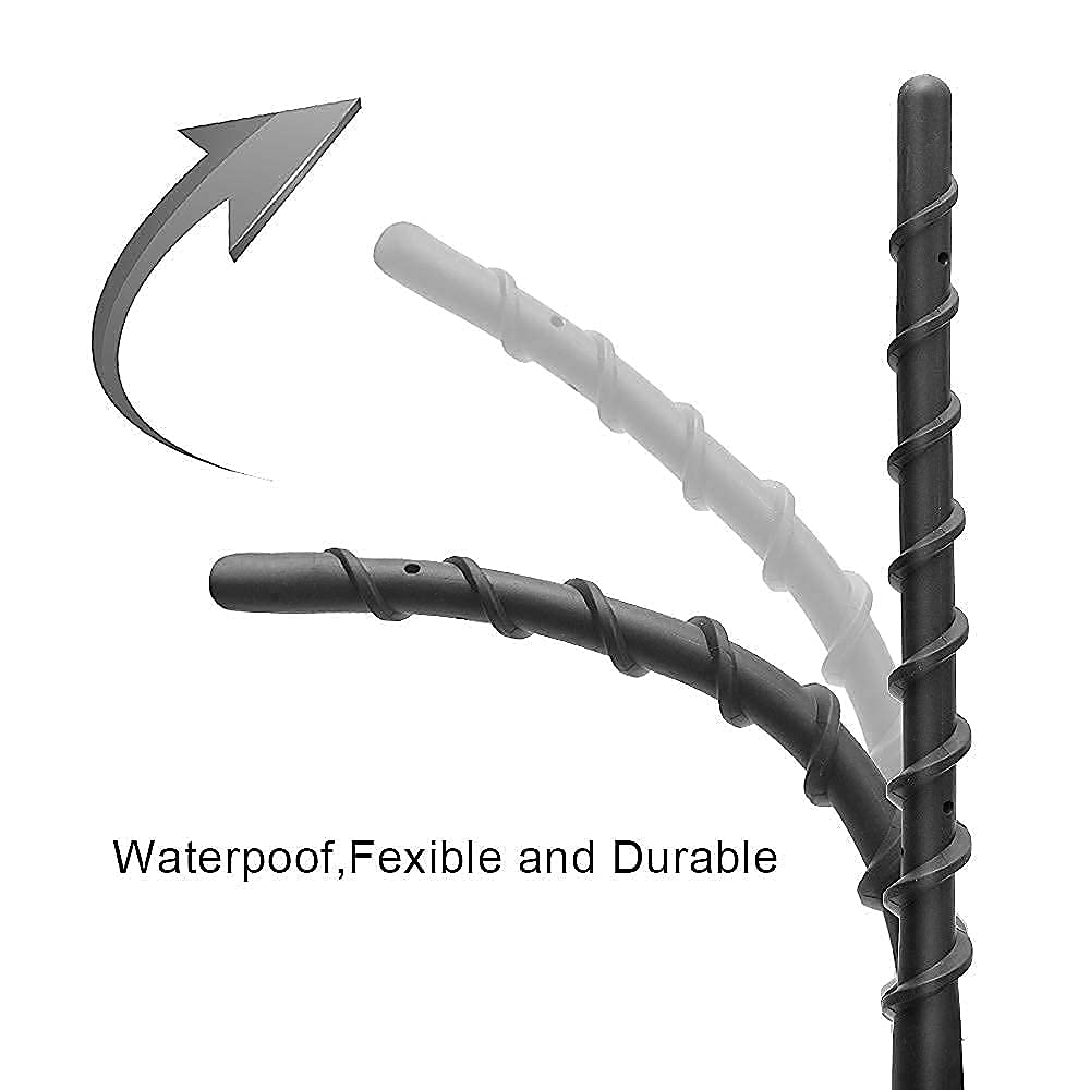VOFONO 13 Inch Short Antenna Upgrade for Jeep Wrangler & Gladiator (2007-2025) - Compatible with JL JK Rubicon Sahara Unlimited Sport Willys 4xe Mojave High Altitude Models - Durable Jeep Accessories for Enhanced Radio Reception & Off-Road Adventures