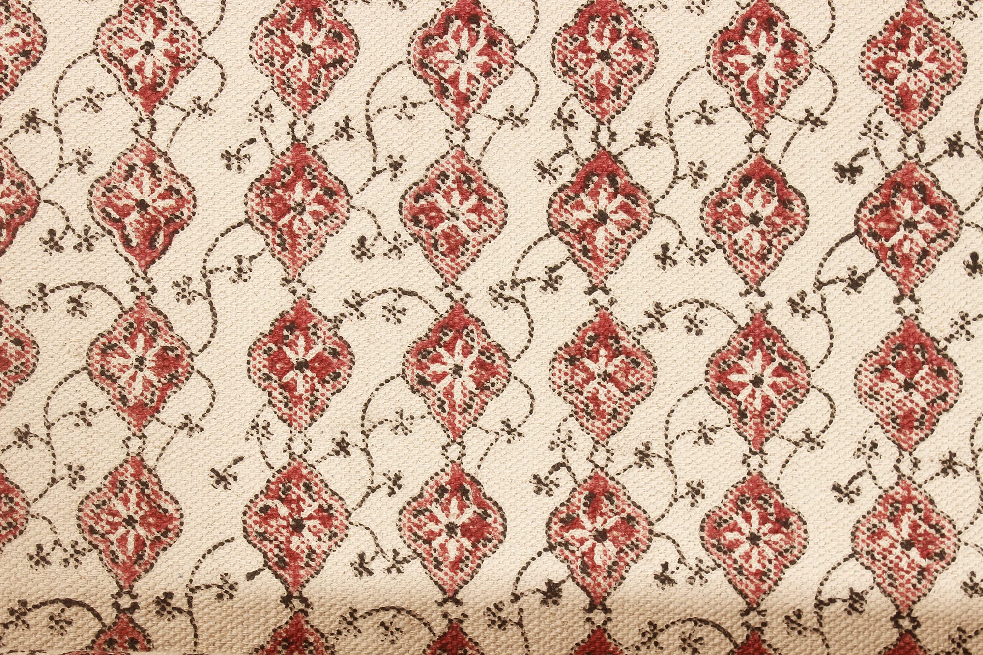 12x18 Ft Maroon Red Cotton Dhurrie Floral Kilim Rug - Handwoven Flatweave Indoor Outdoor Carpet for High Traffic Areas | Perfect for Bedroom, Dining Room & Living Room Decor
