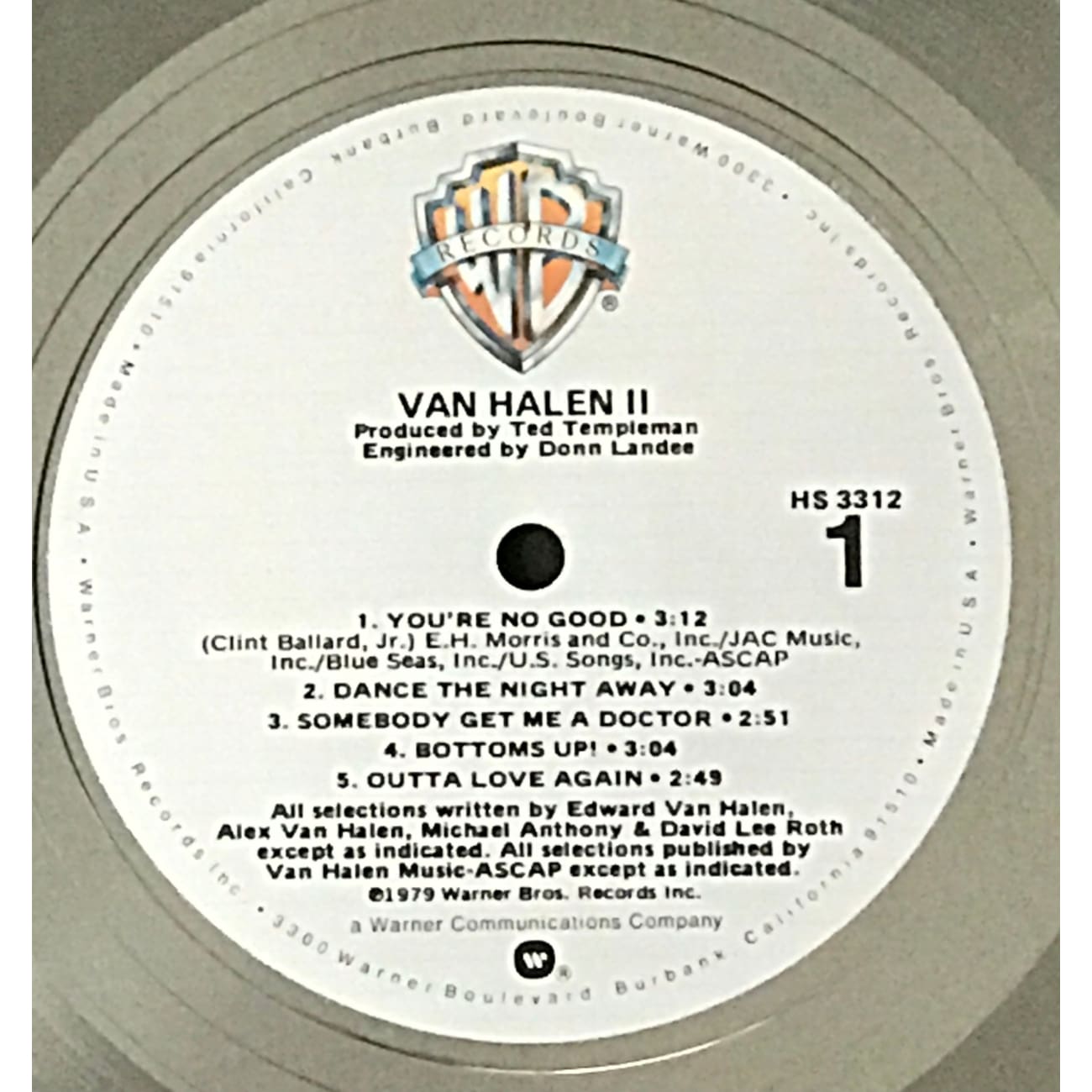 Van Halen II RIAA Certified Platinum Vinyl Record LP - Classic Rock Album for Music Collectors & Home Decor