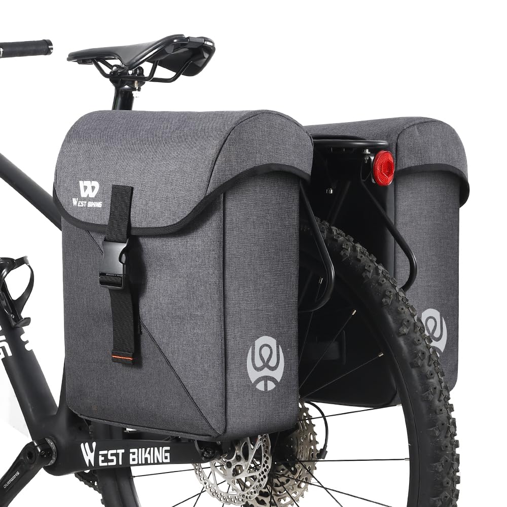 **35L Waterproof Bike Pannier Set - Bicycle Trunk Bag & Rack Bag with Rain Cover for Ebike, MTB, Road Bike | Perfect for Commuting, Touring & Outdoor Adventures**
