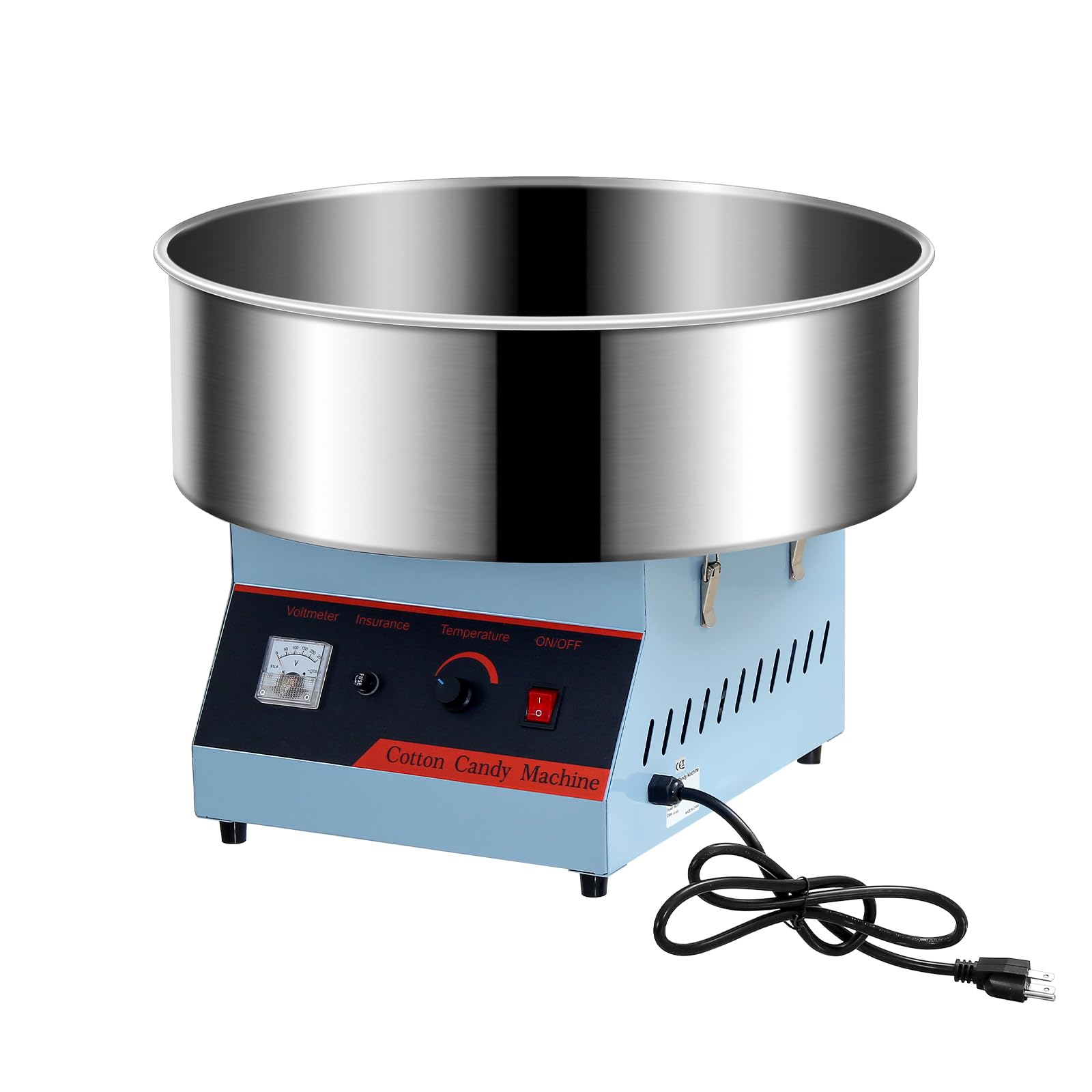Commercial Cotton Candy Machine 1050W - Electric Candy Floss Maker with Stainless Steel Bowl - Perfect for Kids Birthday Parties, Family Gatherings, Halloween & Christmas Events (Blue) - Great for Carnivals, Fairs, and Home Entertainment