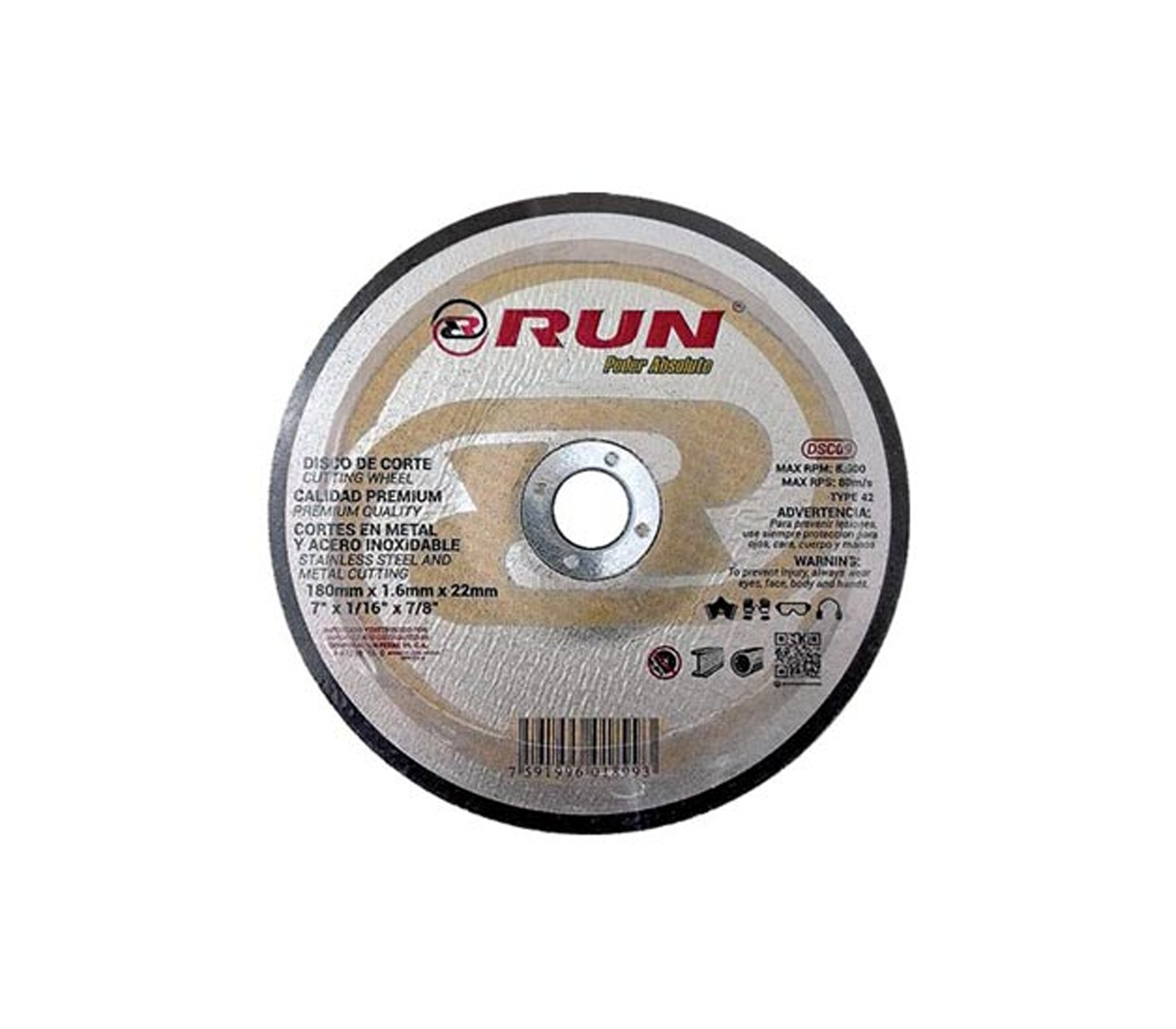 Disco Corte De Metal Hundido Run - Premium Metal Cutting Disc for DIY & Professional Use - Perfect for Metalworking, Grinding & Cutting Projects