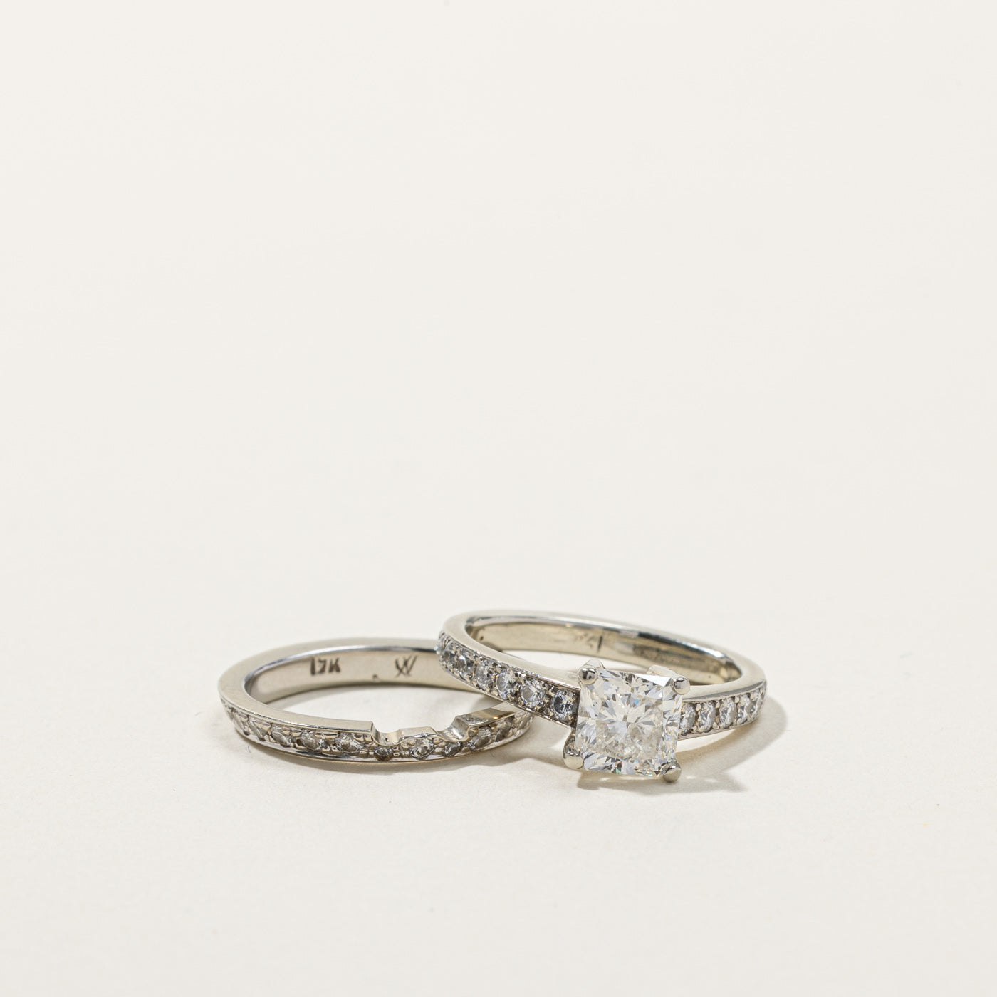 GIA Certified 1.02ct Princess Cut Diamond Engagement Ring Set with 0.77ctw Side Stones, Size 4.25, SI1 Clarity & F Color - Perfect for Proposals, Anniversaries & Special Occasions