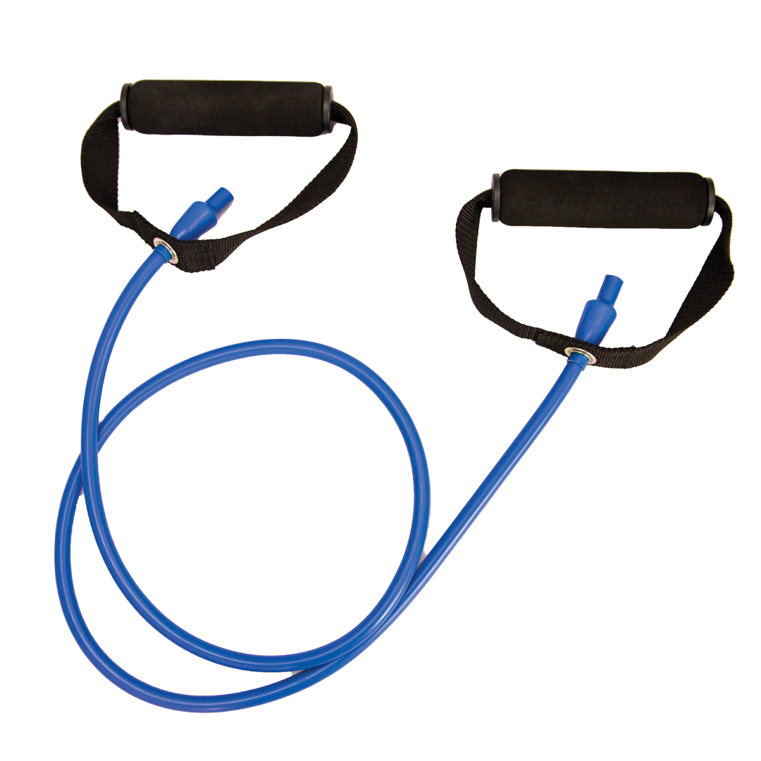 66Fit Exer Tube Exercise Band - 130cm Resistance Band for Home Workouts, Strength Training, Yoga & Physical Therapy - High Elasticity Latex Free Fitness Equipment