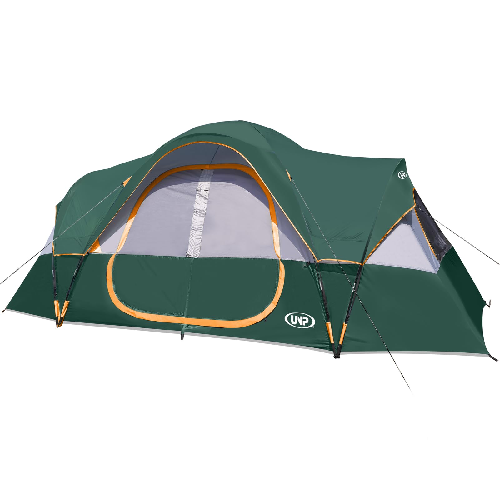 UNP 10-Person Family Camping Tent - Large Easy Setup 2-Room Tent with 5 Mesh Windows, Waterproof & Weather Resistant (18ft x 9ft x 78in) - Perfect for Family Camping, Outdoor Adventures, Music Festivals and Backyard Parties
