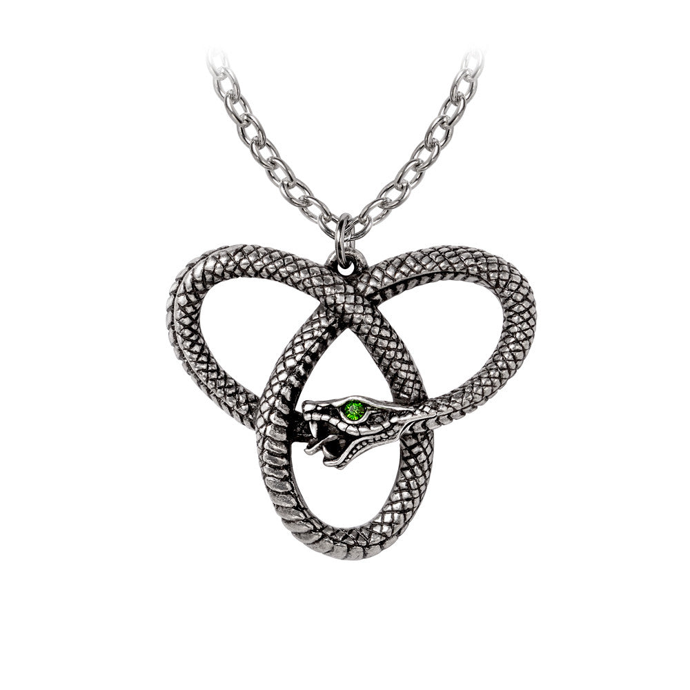 Handmade Knotted Snake Pendant Necklace - Sterling Silver Gothic Jewelry for Women - Perfect for Halloween Costumes, Witchy Aesthetic & Boho Fashion