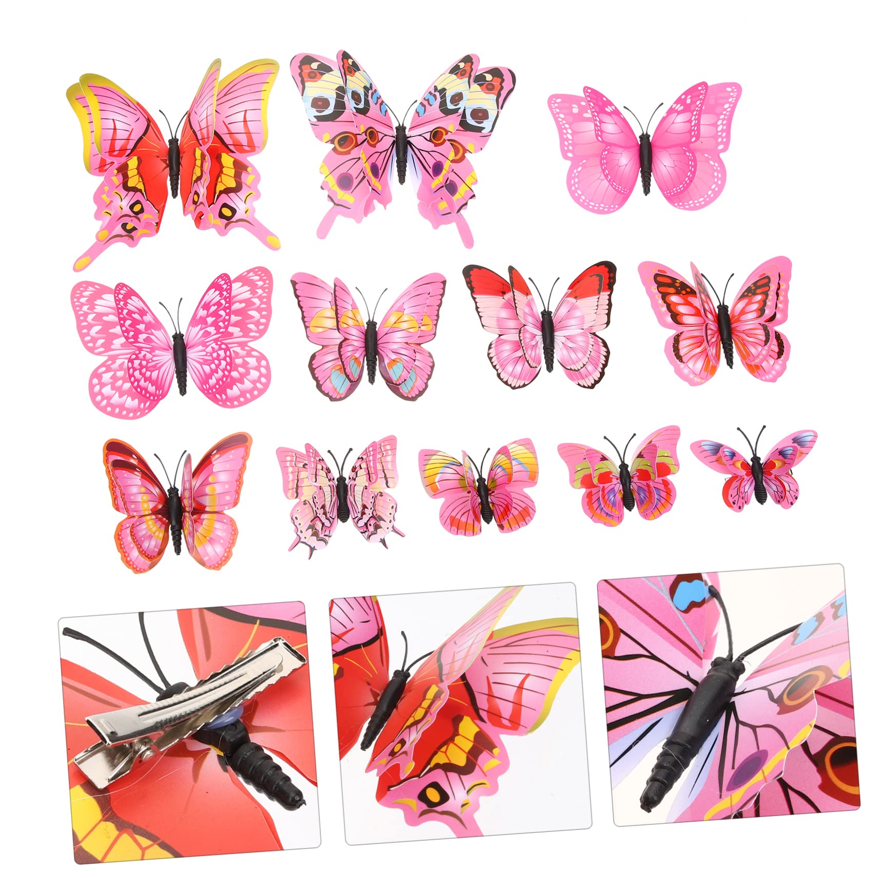Minkissy 12-Piece Butterfly Hair Clips Set - Elegant Hairpins & Hair Accessories for Women - Perfect for Parties, Weddings & Everyday Styling