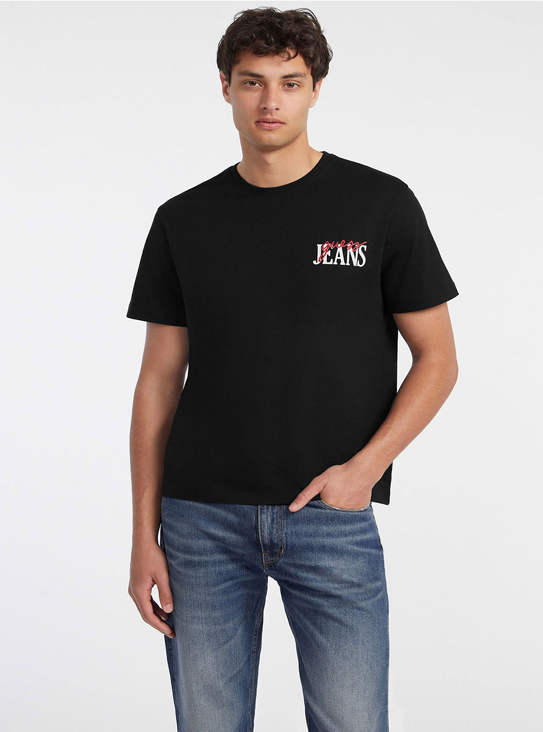 Guess Black Logo T-Shirt for Women | Casual Cotton Tee | Perfect for Everyday Wear, Outings & Street Style Fashion