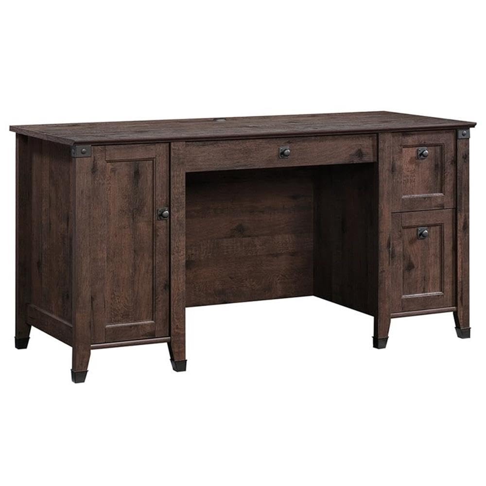 2-Piece Home Office Set with Computer Desk and File Cabinet in Coffee Oak - Perfect for Small Spaces & Remote Work