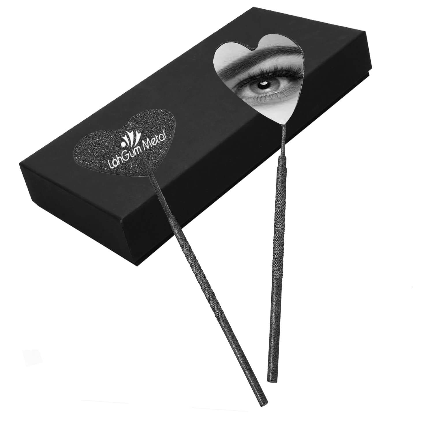 Professional Eyelash Extension Kit with Black Glitter Mirror - Individual Lash Supplies & Tools for Lash Artists, Beginners - Perfect for Salon, Home Use & DIY Lash Extensions