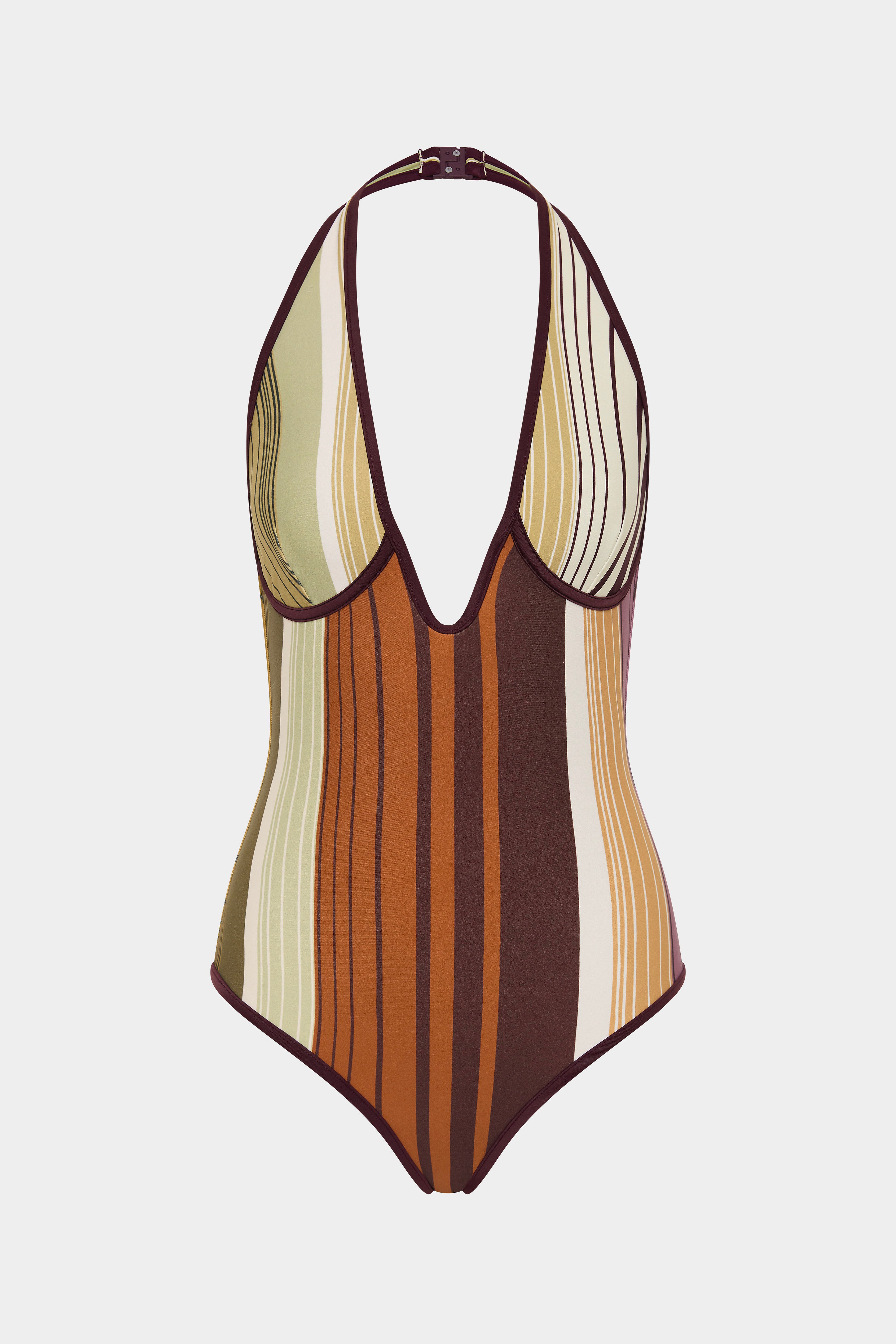 Fontana Halter One Piece Swimsuit - Women's Sexy High Cut Monokini Bathing Suit for Beach, Pool, and Summer Vacations