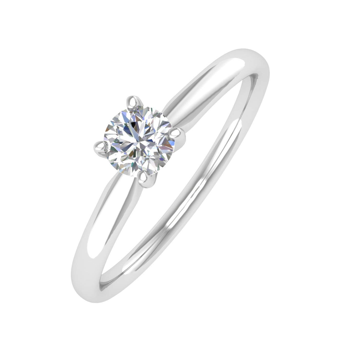 1/5 Carat 4-Prong Solitaire Diamond Engagement Ring in 10K Gold - Perfect for Proposals, Anniversaries & Wedding Bands