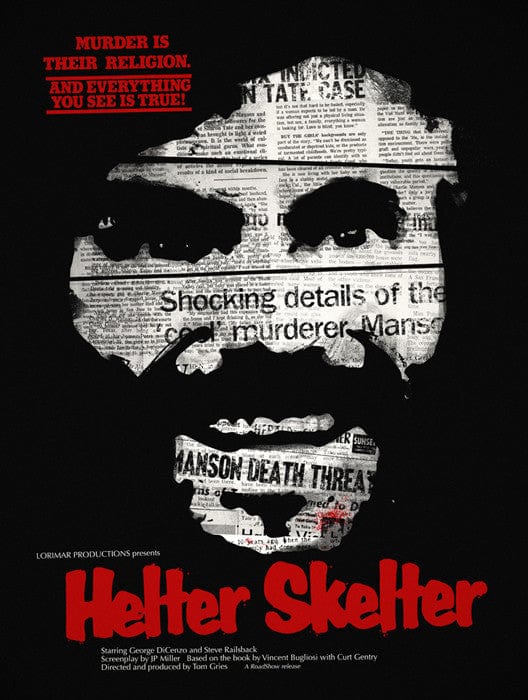 Helter Skelter Jay Shaw Vintage Movie Poster - Classic Film Wall Art Decor for Home Theater, Office & Man Cave