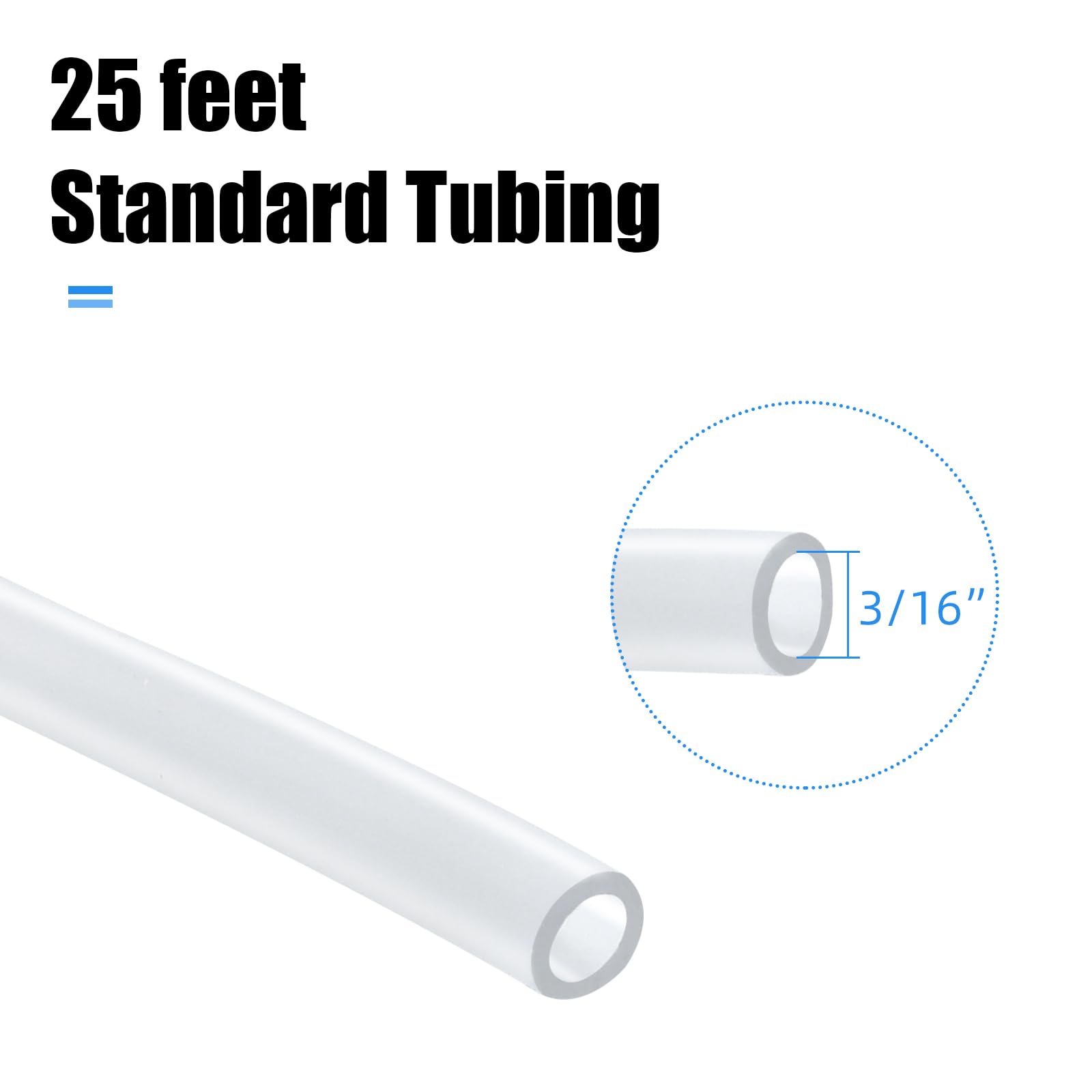 AQUANEAT 25 Feet Clear Aquarium Airline Tubing - 3/16