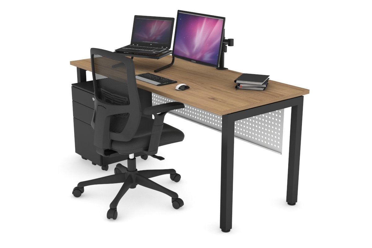 Quadro Square Legs Office Desk - 1600L x 700W Modern Workstation for Home & Office - Perfect for Remote Work, Study & Professional Workspaces