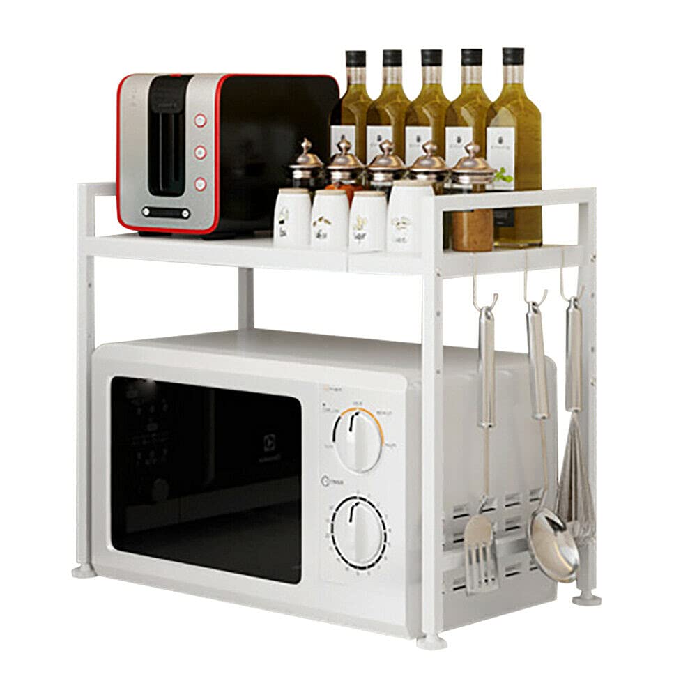 **Microwave Storage Rack for Kitchen - Multifunctional Microwave Holder & Shelf for Countertops - White (Model1) - Perfect for Small Kitchens & Countertop Organization**