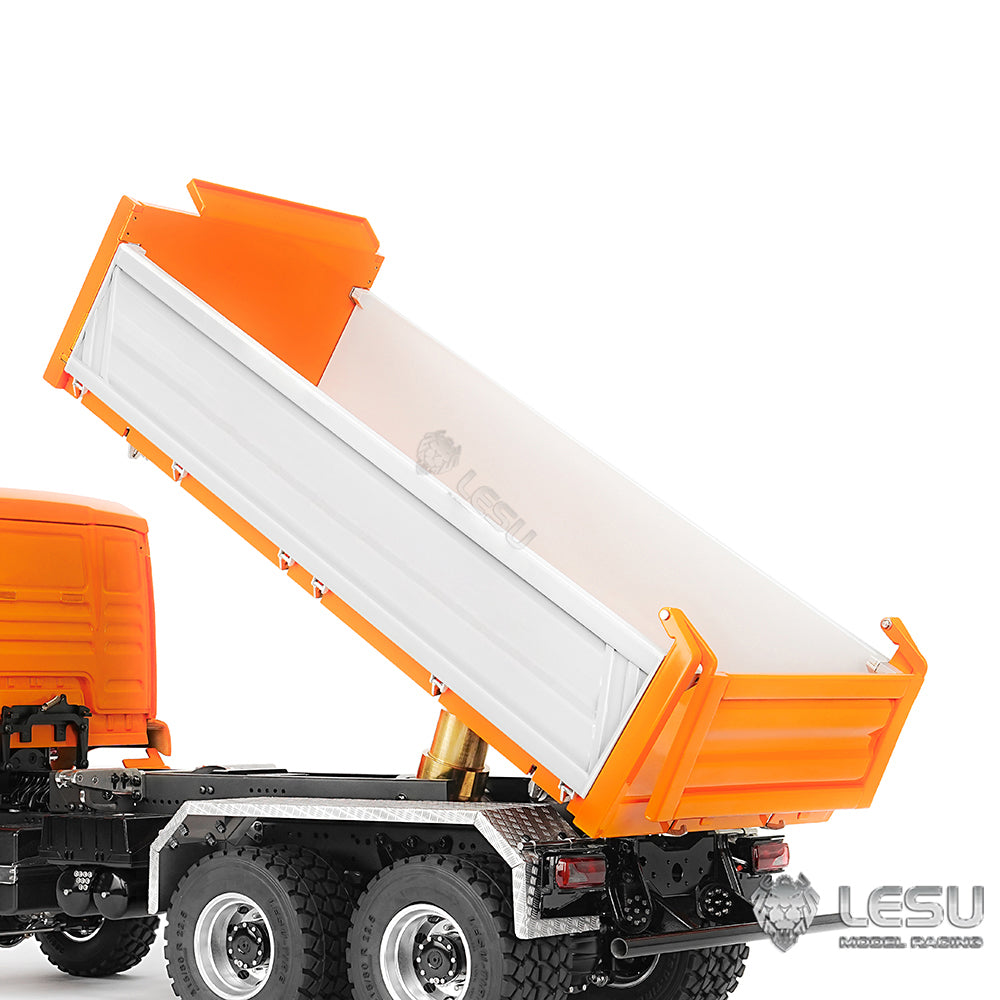 1/14 Scale LESU TGS RC Hydraulic Dump Truck - 6x6 Metal Remote Control Dumper Car with Three-Way Dumping Function | Realistic Tipper Truck Model for Hobbyists & Collectors | Perfect for Construction Site Play, RC Racing & Display