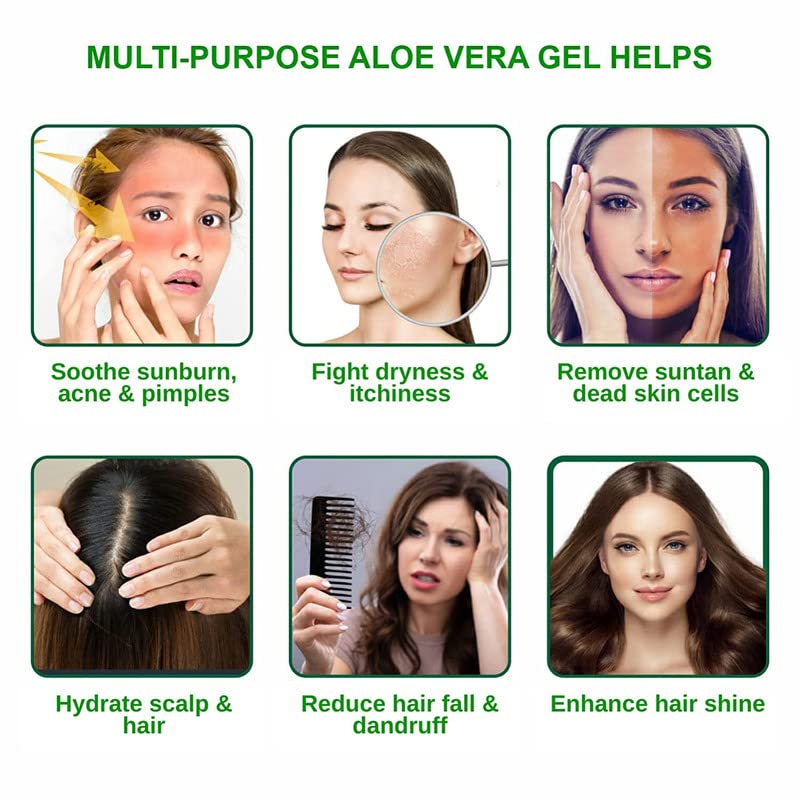 Diamond Glam Aloe Vera Face Gel for Skin & Hair Care - Anti-Acne, Moisturizing & Nourishing with Vitamin E - Hydrates Dry Skin - Unisex Skincare Solution (100ml, Pack of 2) - Perfect for Daily Face & Hair Hydration, Post-Workout Refreshment & Travel Skincare Essentials