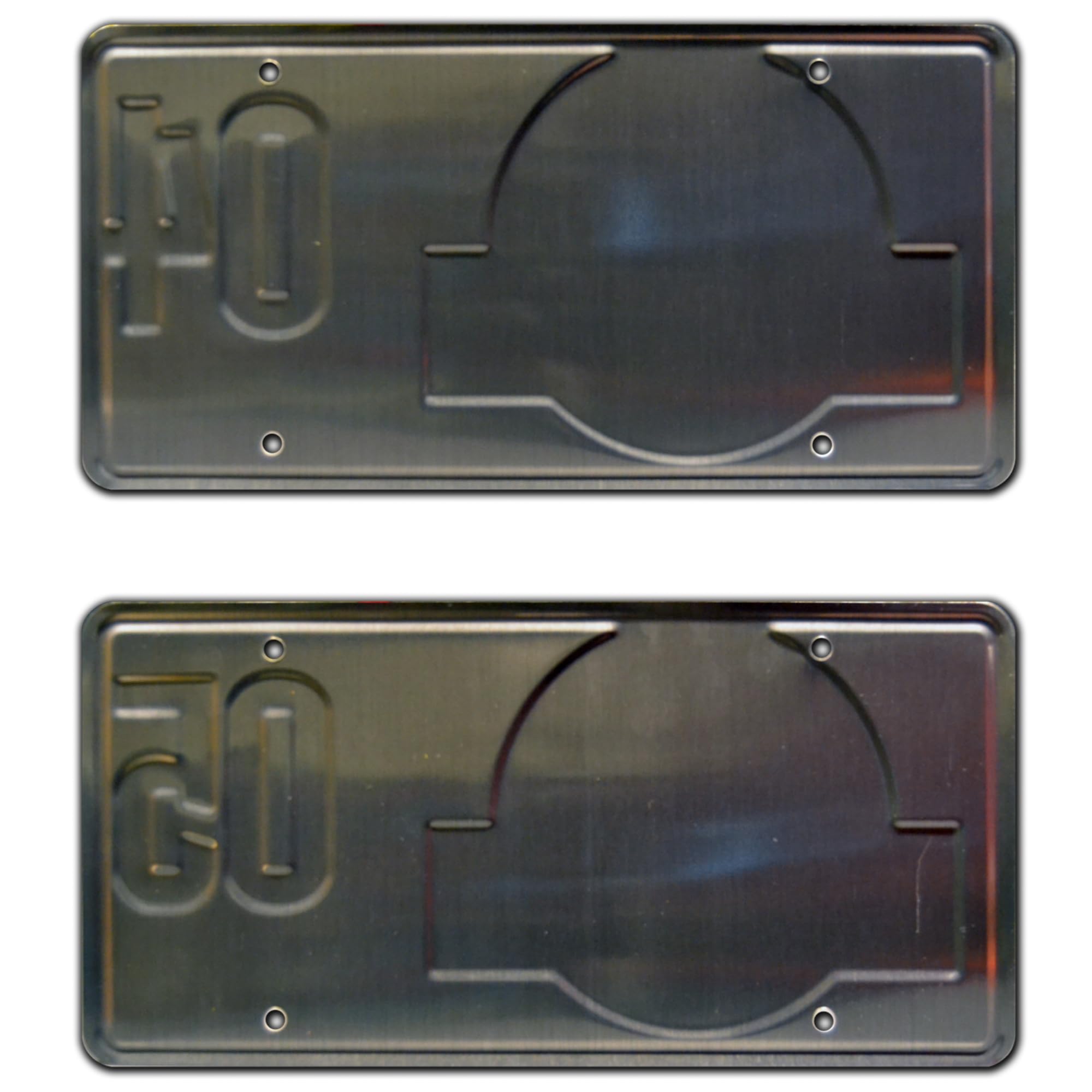 Jurassic Trilogy Explorer #04 & #05 Metal Stamped License Plates - Dinosaur Themed Car Accessories for Jeep, Truck & SUV Enthusiasts | Perfect for Gift, Collection & Outdoor Adventures