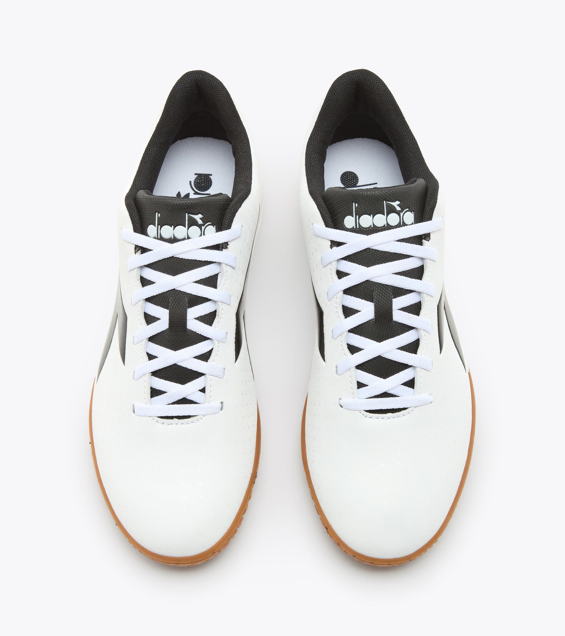 Diadora Pichichi 5 IDR Indoor Soccer Shoes - White/Black - Perfect for Futsal, Indoor Training & Court Sports