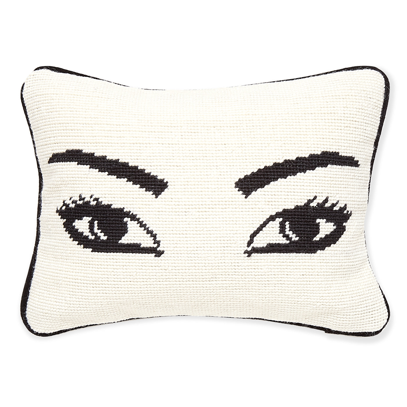 Elegant Needlepoint Throw Pillow with Eye Design - Perfect for Sofa, Bed & Home Decor