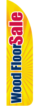 Feather Flag Banner for Sidewalk - Wood Floor Sale Burst Design - Perfect for Outdoor Advertising, Storefront Promotions & Events (Flag Only)