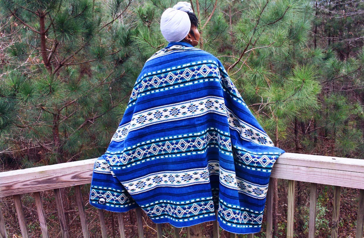 Premium Inca Aztec Throw Blanket - Queen Size | Southwest Indian Navajo Boho Style | Soft Faux Alpaca, Lightweight & Hypoallergenic | Perfect for Camping, Bedding, Couch & Vanlife | Cozy Home Decor & Outdoor Adventure Essential (Teal)